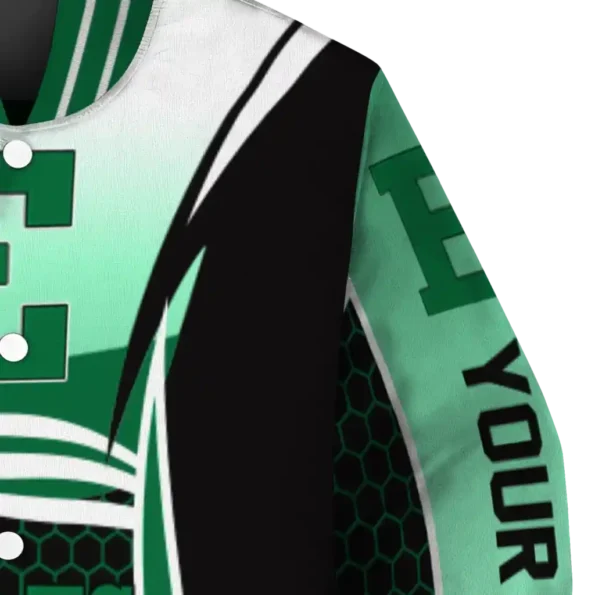 personalized eastern michigan eagles mesh effect green black varsity jacket premium grade.webp