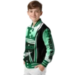 personalized eastern michigan eagles mesh effect green black varsity jacket best selling.webp