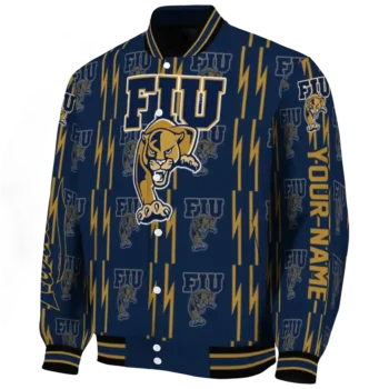personalized fiu panthers bolt stripe blue varsity jacket best selling.webp