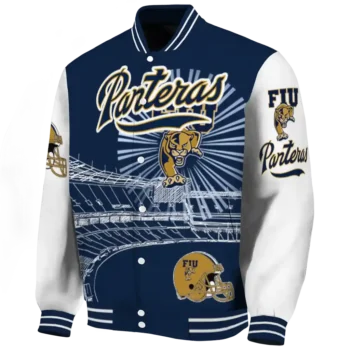 personalized fiu panthers ferris arena blue white varsity jacket best selling.webp