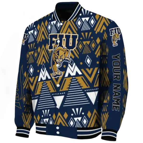 personalized fiu panthers pyramid shapes blue varsity jacket best selling.webp