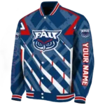 personalized florida atlantic owls chevron angles blue varsity jacket best selling.webp