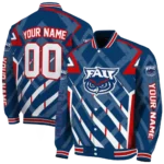 personalized florida atlantic owls chevron angles blue varsity jacket best selling.webp