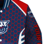 personalized florida atlantic owls hexagon grid blue varsity jacket best selling.webp