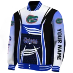 personalized florida gators mesh effect blue black varsity jacket best selling.webp