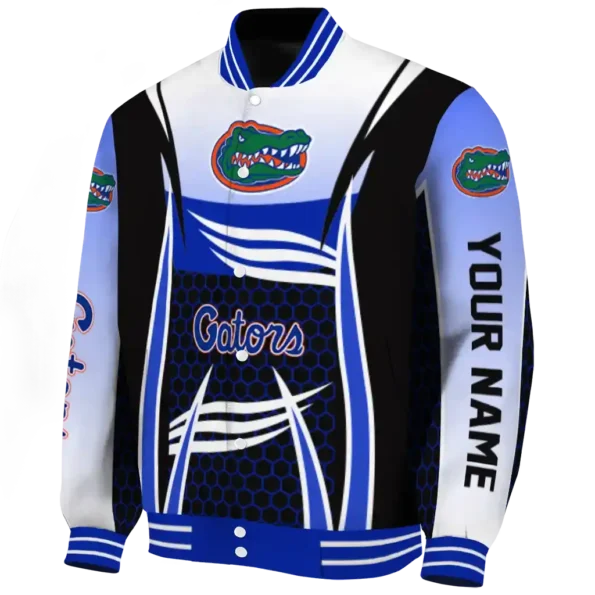 personalized florida gators mesh effect blue black varsity jacket best selling.webp