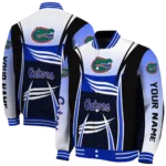 personalized florida gators mesh effect blue black varsity jacket best selling.webp