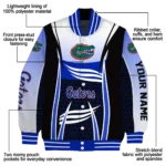 personalized florida gators mesh effect blue black varsity jacket best selling.webp