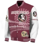personalized florida state seminoles ferris arena garnet white varsity jacket best selling.webp