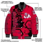 personalized fresno state bulldogs hexagon cluster red black varsity jacket best selling.webp