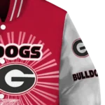 personalized georgia bulldogs ferris arena red white varsity jacket best selling.webp