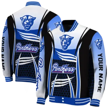 personalized georgia state panthers mesh effect blue black varsity jacket fashion forward.webp