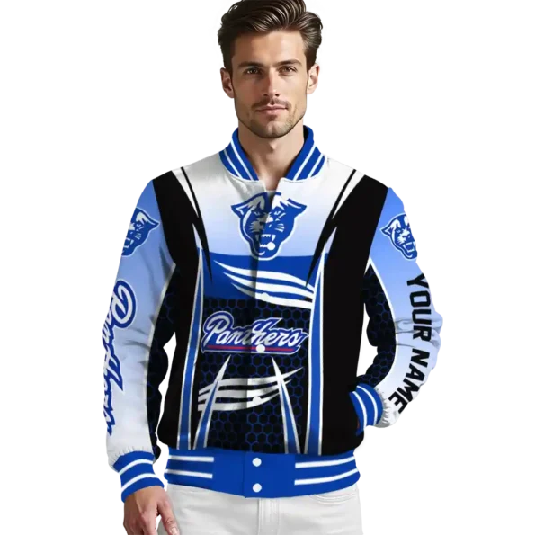 personalized georgia state panthers mesh effect blue black varsity jacket high quality.webp