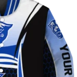 personalized georgia state panthers mesh effect blue black varsity jacket best selling.webp