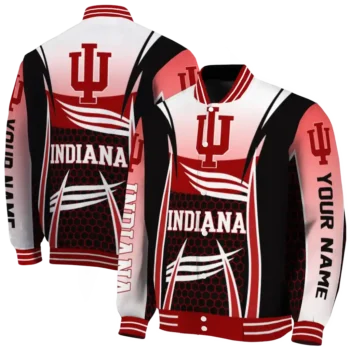 personalized indiana hoosiers mesh effect red black varsity jacket fashion forward.webp