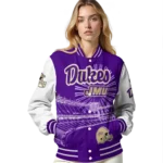 personalized james madison dukes ferris arena purple white varsity jacket best selling.webp