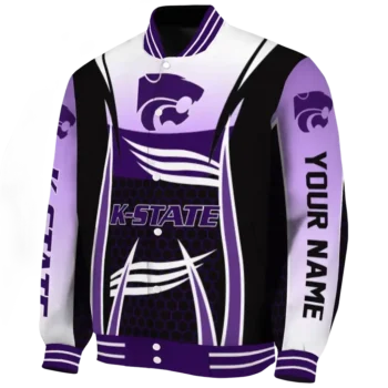 personalized kansas state wildcats mesh effect purple black varsity jacket best selling.webp