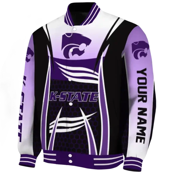 personalized kansas state wildcats mesh effect purple black varsity jacket best selling.webp