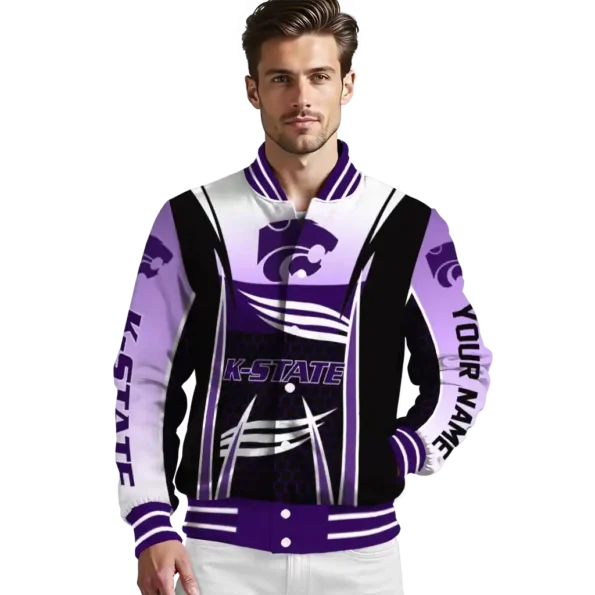 personalized kansas state wildcats mesh effect purple black varsity jacket high quality.webp