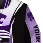 personalized kansas state wildcats mesh effect purple black varsity jacket best selling.webp
