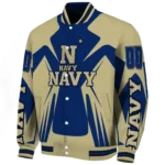 personalized navy midshipmen spider mark blue gold varsity jacket best selling.webp