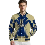 personalized navy midshipmen spider mark blue gold varsity jacket best selling.webp