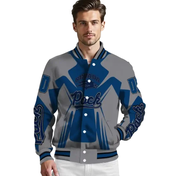 personalized nevada wolf pack spider mark blue grey varsity jacket high quality.webp