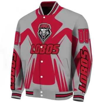 personalized new mexico lobos spider mark red grey varsity jacket best selling.webp
