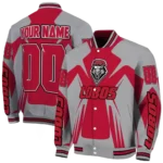 personalized new mexico lobos spider mark red grey varsity jacket best selling.webp