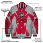 personalized new mexico lobos spider mark red grey varsity jacket best selling.webp