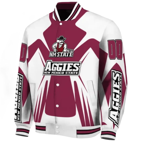 personalized new mexico state aggies spider mark crimson white varsity jacket best selling.webp