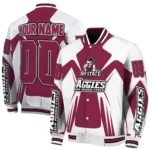 personalized new mexico state aggies spider mark crimson white varsity jacket best selling.webp