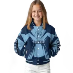 personalized north carolina tar heels spider mark light blue navy blue varsity jacket best selling.webp
