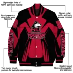 personalized northern illinois huskies spider mark red silver varsity jacket best selling.webp