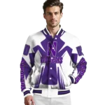 personalized northwestern wildcats spider mark purple white varsity jacket best selling.webp