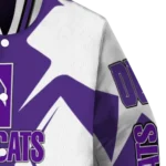 personalized northwestern wildcats spider mark purple white varsity jacket best selling.webp
