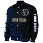 personalized notre dame fighting irish hexagon mesh navy black varsity jacket best selling.webp