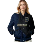 personalized notre dame fighting irish hexagon mesh navy black varsity jacket best selling.webp