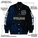 personalized notre dame fighting irish hexagon mesh navy black varsity jacket best selling.webp