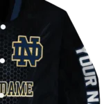 personalized notre dame fighting irish hexagon mesh navy black varsity jacket best selling.webp