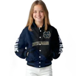 personalized notre dame fighting irish hexagon mesh navy black varsity jacket best selling.webp