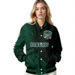 personalized ohio bobcats hexagon mesh green black varsity jacket best selling.webp