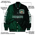 personalized ohio bobcats hexagon mesh green black varsity jacket best selling.webp