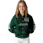 personalized ohio bobcats hexagon mesh green black varsity jacket best selling.webp