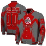 personalized ohio state buckeyes spider mark scarlet gray varsity jacket best selling.webp