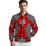 personalized ohio state buckeyes spider mark scarlet gray varsity jacket best selling.webp