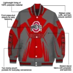 personalized ohio state buckeyes spider mark scarlet gray varsity jacket best selling.webp