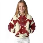 personalized oklahoma sooners spider mark crimson cream varsity jacket best selling.webp