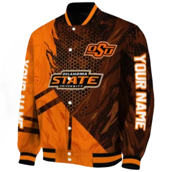 personalized oklahoma state cowboys hexagon mesh orange black varsity jacket best selling.webp