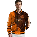 personalized oklahoma state cowboys hexagon mesh orange black varsity jacket best selling.webp